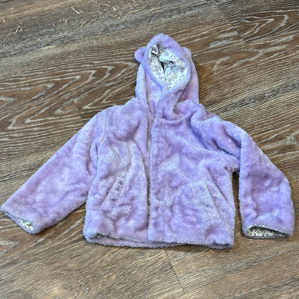 Magnetic Me Lavender Fleece Jacket with Floral Lining